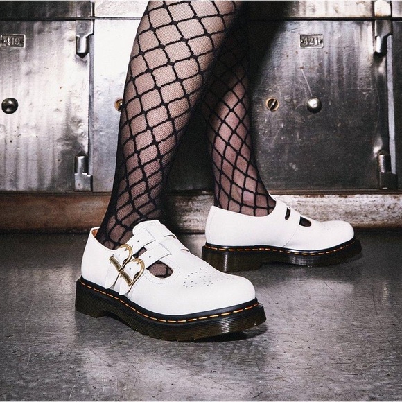 Dr. Martens White Mary Jane Shoes - Picture 3 of 3
